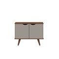 Manhattan Comfort Rectangle Hampton Accent Cabinet, 33.07 W, 15.75 L, 25.59 H, MDF and MDP Top, Maple Cream 19PMC11